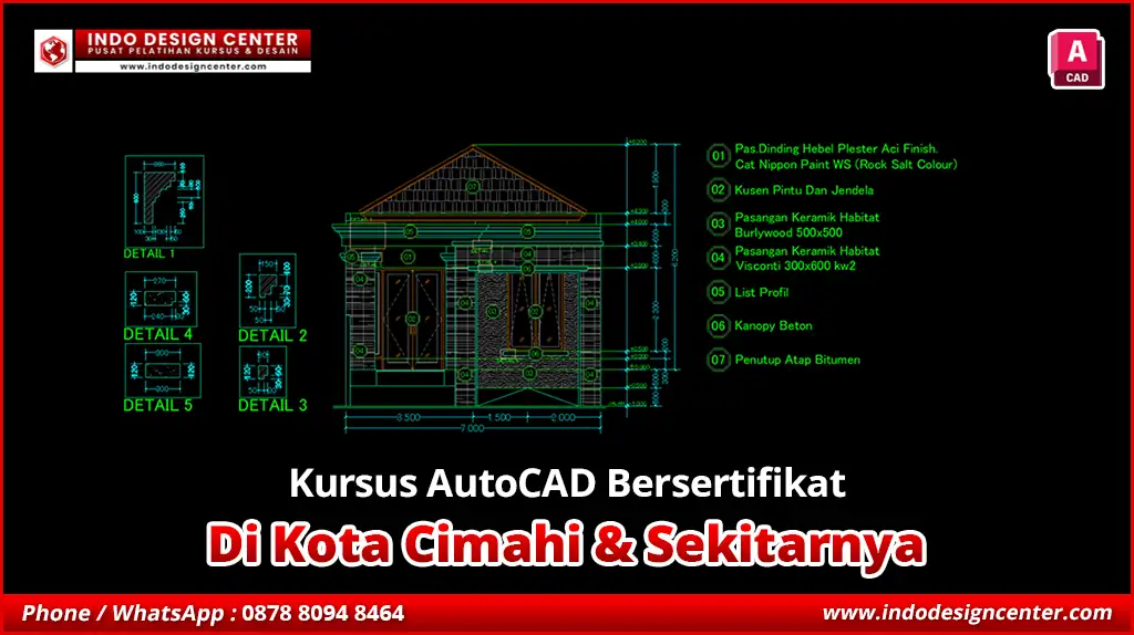 Kursus AutoCAD Bersertifikat di Pasirkaliki, Kota Cimahi