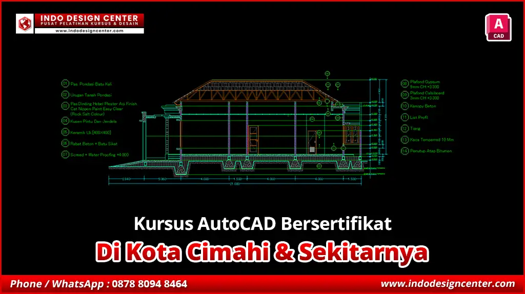 Kursus AutoCAD Bersertifikat di Setiamanah, Kota Cimahi