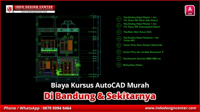 Biaya Kursus AutoCAD Murah di Cimaung, Bandung
