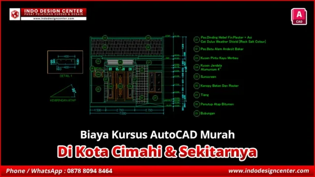 Biaya Kursus AutoCAD Murah di Leuwigajah, Kota Cimahi