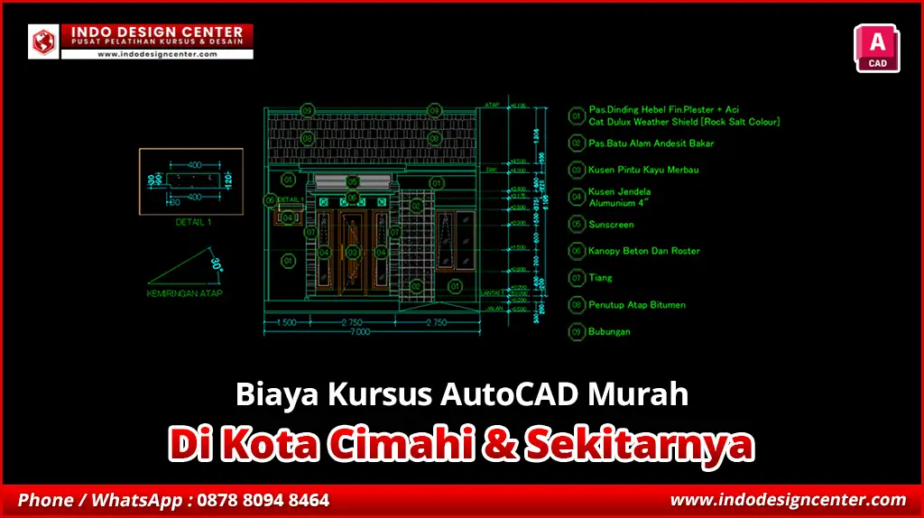Biaya Kursus AutoCAD Murah di Leuwigajah, Kota Cimahi