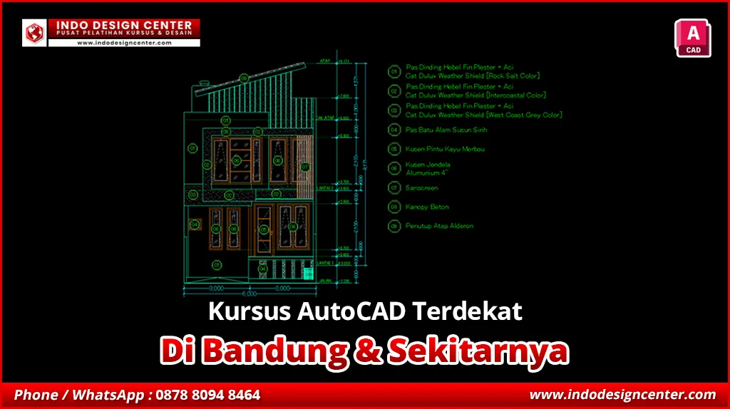 Kursus AutoCAD Terdekat di Cimaung, Bandung