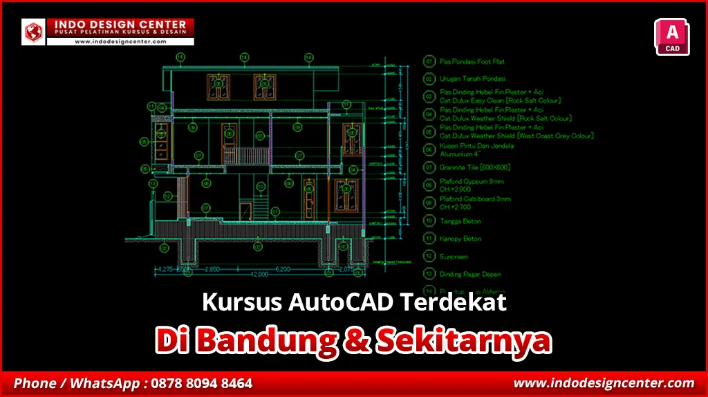 Kursus AutoCAD Terdekat di Cimenyan, Bandung