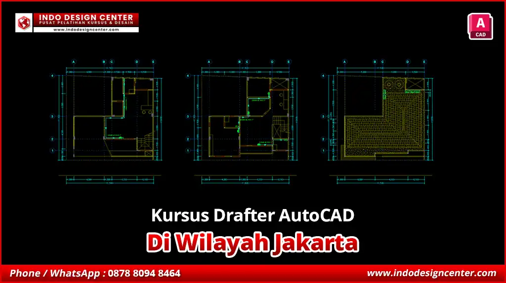 Kursus AutoCAD di Jakarta Gambar Kerja 3D Modeling