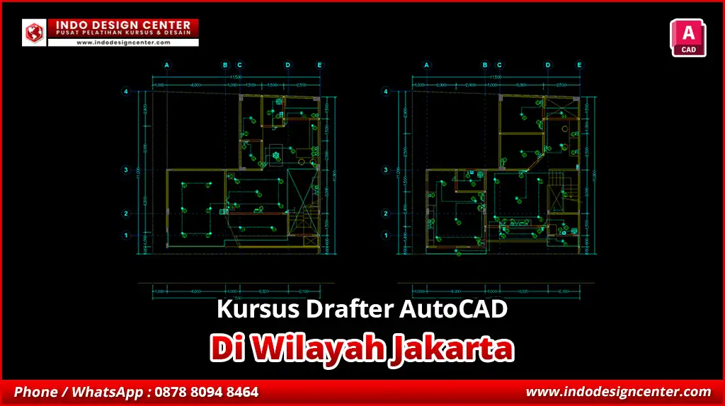 Kursus AutoCAD di Jakarta Gambar Kerja Drafter 2D