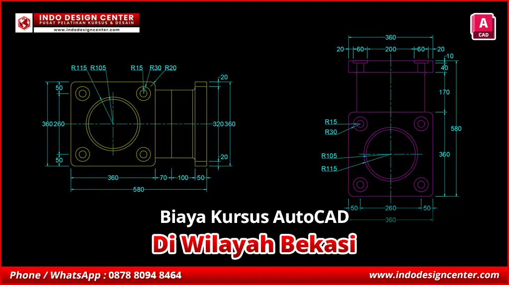Biaya Kursus AutoCAD 2D Design Engineering di Bekasi