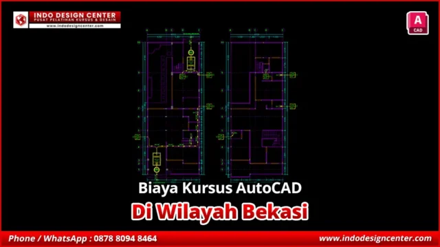 Biaya Kursus AutoCAD Gambar Kerja Drafter 2D di Bekasi