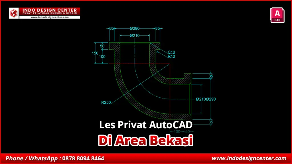 Les Privat AutoCAD 2D Design Engineering di Bekasi