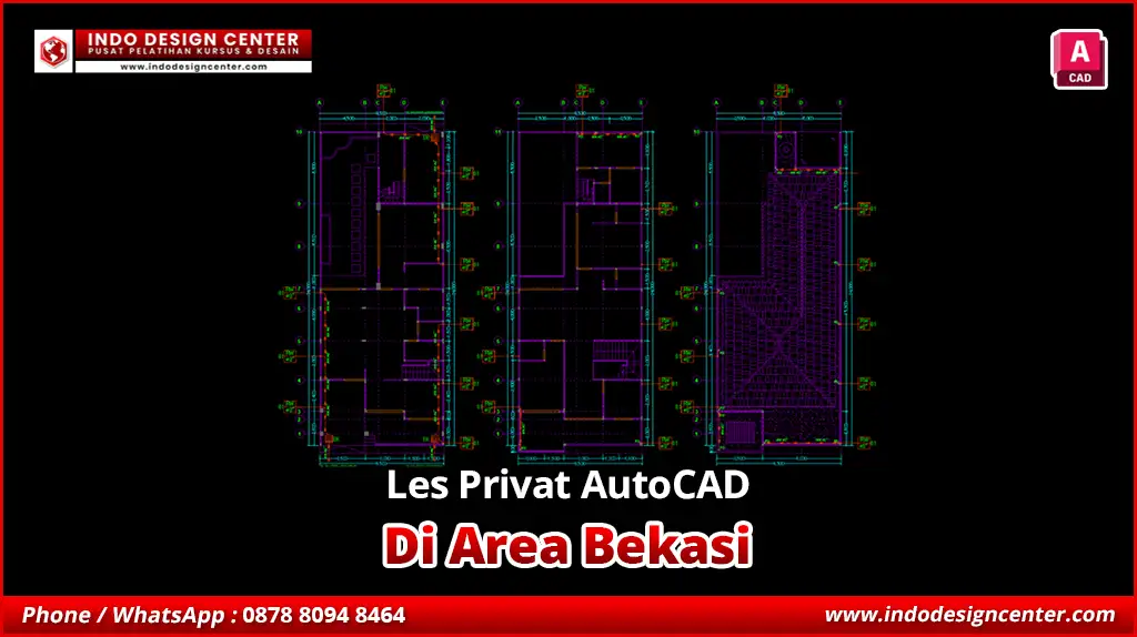 Les Privat AutoCAD Bersertifikat Resmi di Bekasi