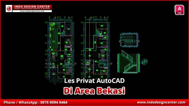 Les Privat AutoCAD Gambar Kerja Arsitektur di Bekasi