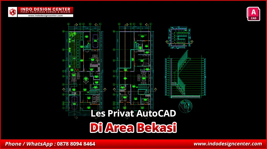 Les Privat AutoCAD Gambar Kerja Drafter 2D di Bekasi
