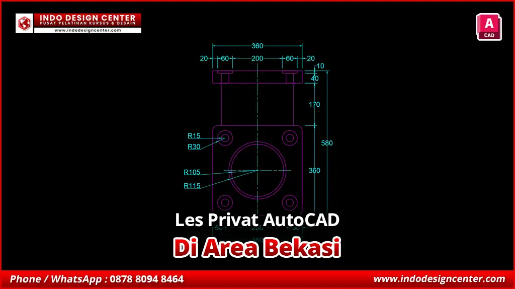 Les Privat AutoCAD Gambar Kerja MEP di Bekasi