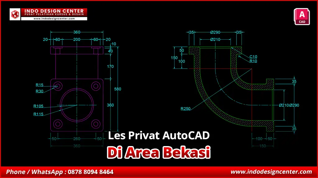 Les Privat AutoCAD Teknik Mesin di Bekasi