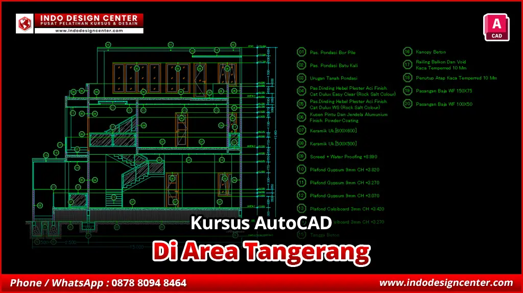 Kursus AutoCAD Desain Eksterior di Tangerang
